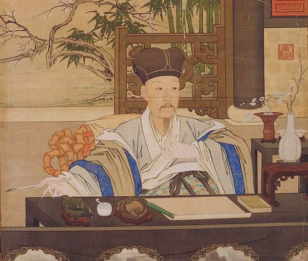 Император Цяньлун в своем кабинете