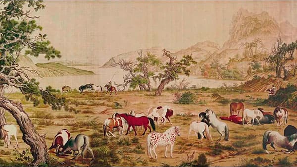 Фрагмент картины Сто лошадей